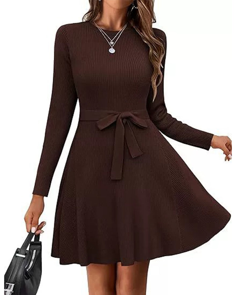 Long Sleeve Tie Dress