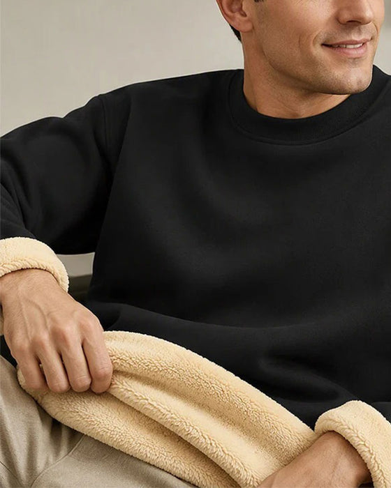 Crew Neck Solid Men's Sweatshirt