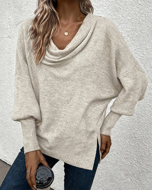 Slouchy Cowl Neck Loose Pullover Sweater