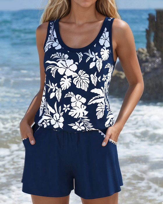 Two-Piece Leisure Holiday Style Swimsuit