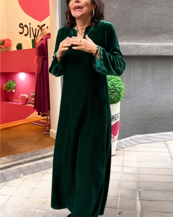 Solid Color Fashionable Loose Dress