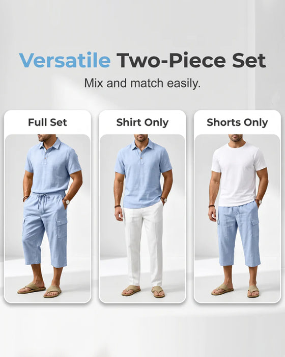 Polo Top Capri Pants Set