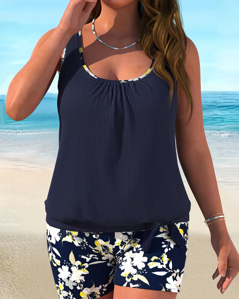 Floral Print Boyshort Tankini