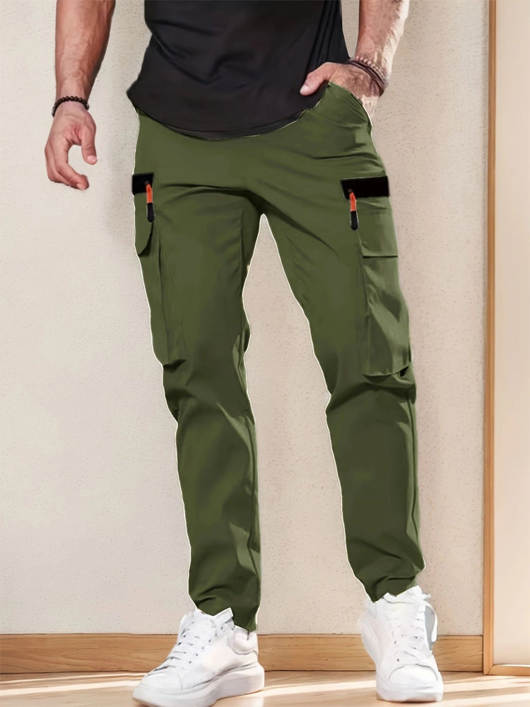 Sporty Multi-Pocket Cargo Pants