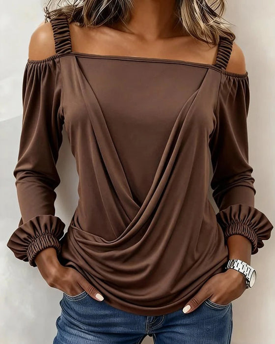 Cami Off-Shoulder Cross Puff-Sleeve Top