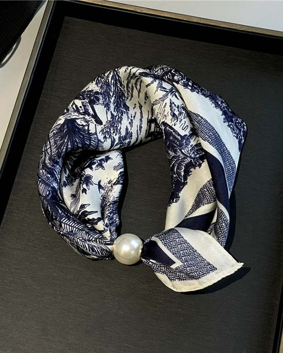 Effortless Glamour: Pop-On Pearl Necklace Scarf 🧣