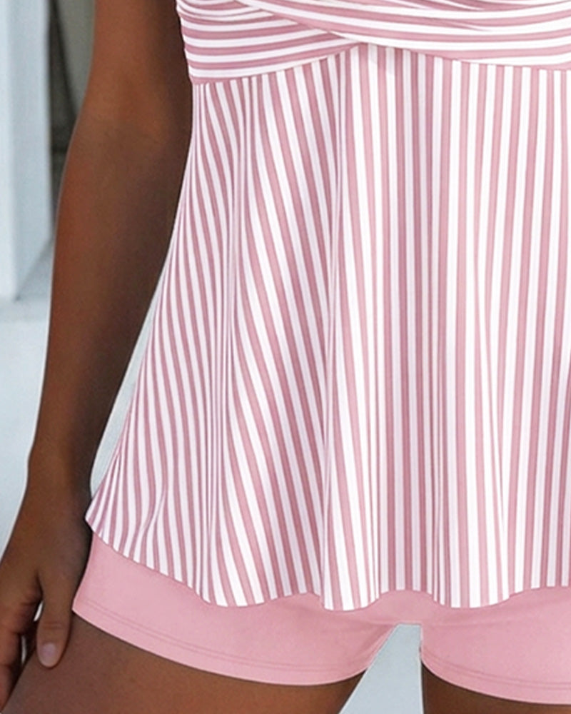 Striped Camisole Two-Piece Tankini