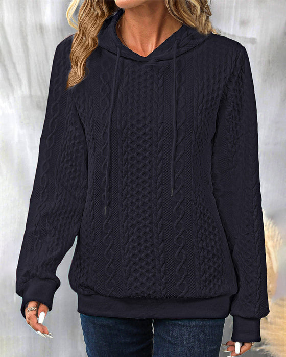 Solid color simple hoodie