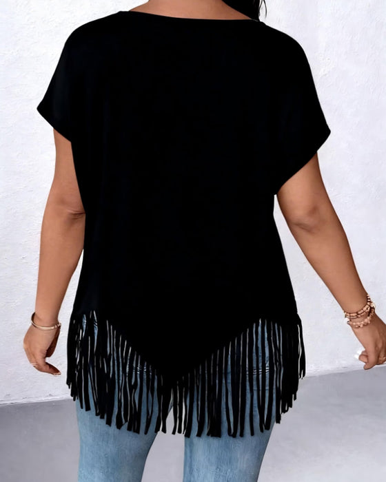 Tassel Design Detail T-Shirt