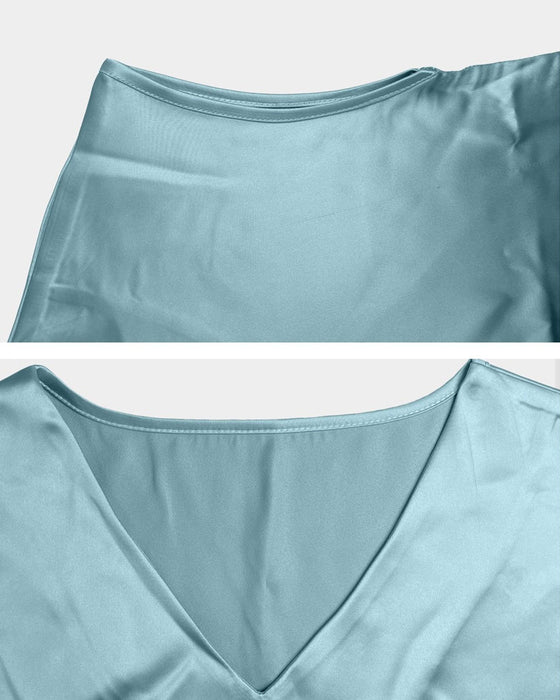 V-Neck Drawstring Sleeveless Blouse