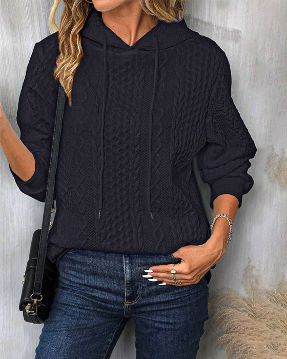 Solid color simple hoodie