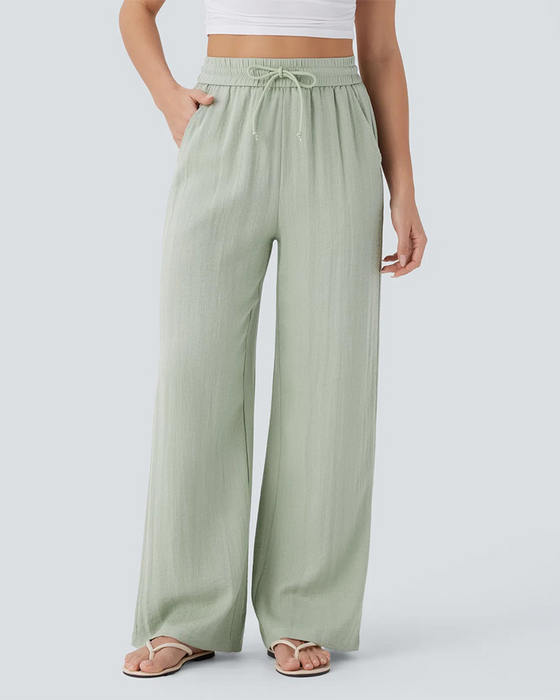 Side Pocket Lace-Up Pants