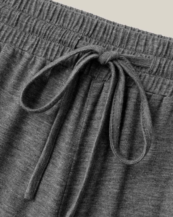 Solid Color Drawstring Shorts
