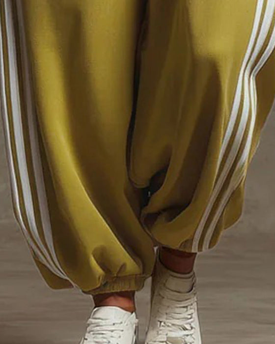 Hip Hop Striped Jumpsuit