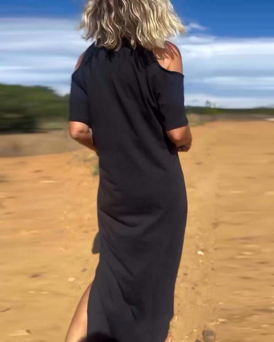 Fashion Casual Off-Shoulder Slim Dress