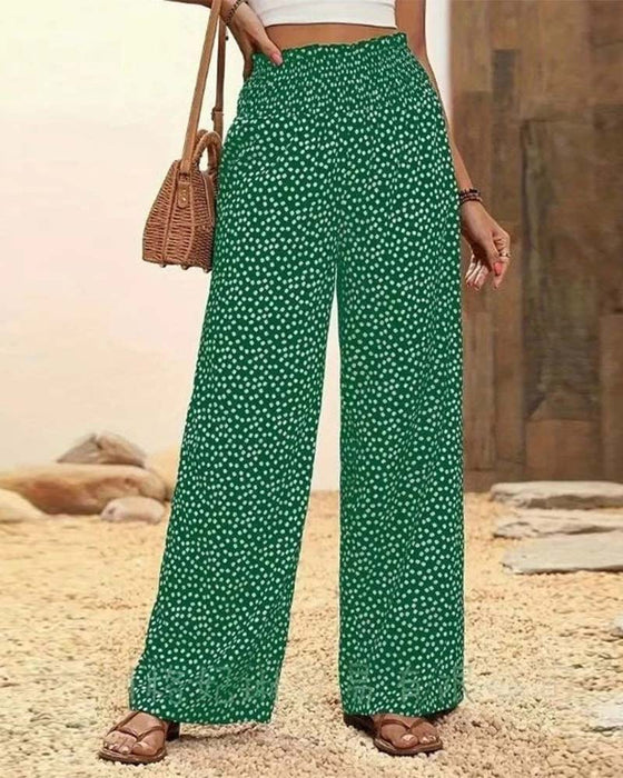 Casual Stretch Loose Wide-Leg Pants