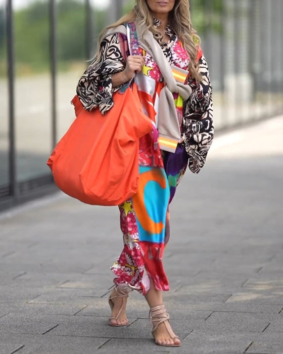 Multicolor casual dress