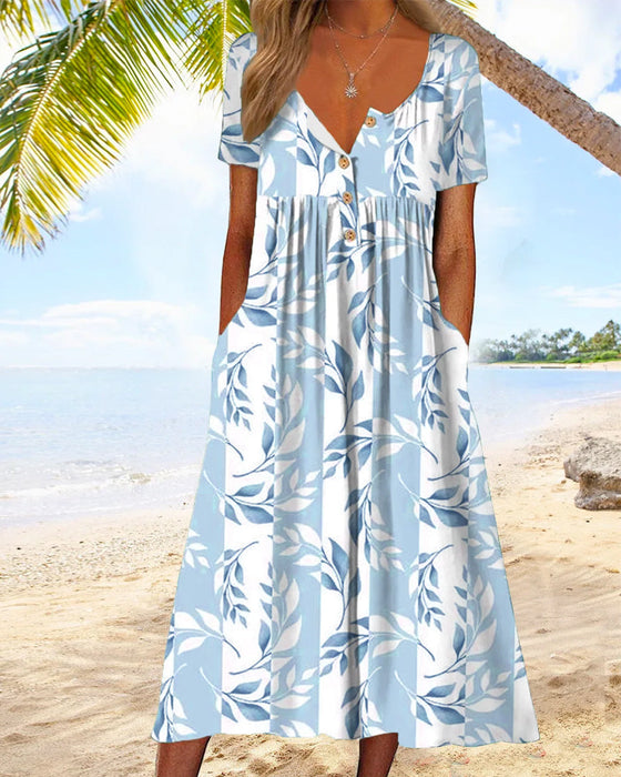 Slim-fitting short-sleeved dress