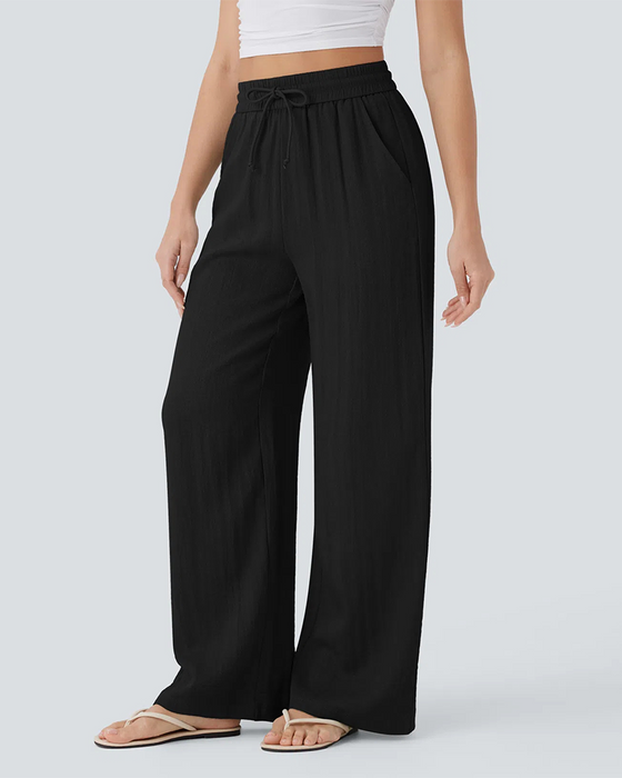 Side Pocket Lace-Up Pants
