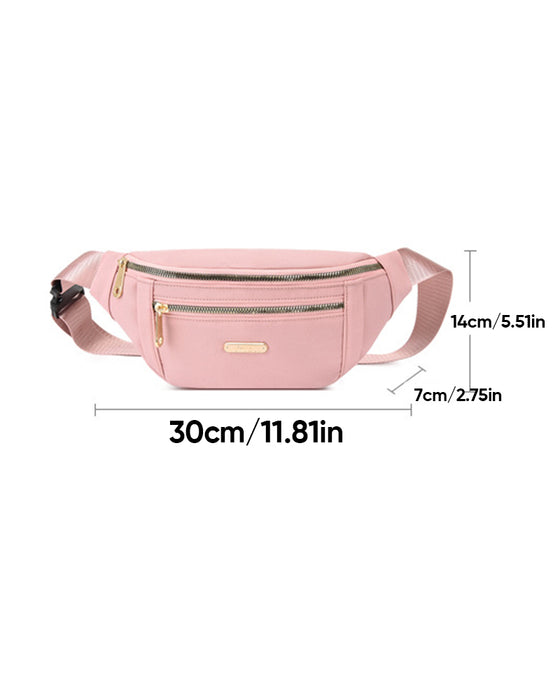 Simple solid color front shoulder bag