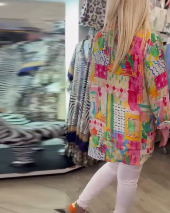 Colorful Stylish Lapel Shirt