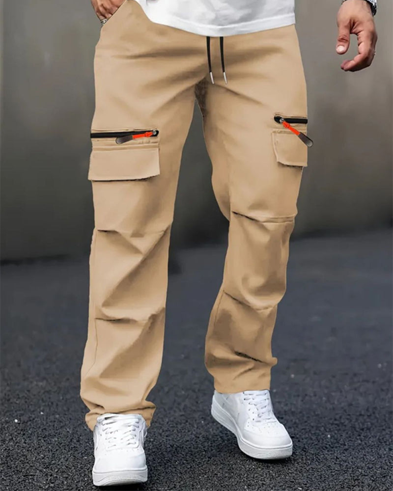 Sporty Multi-Pocket Cargo Pants