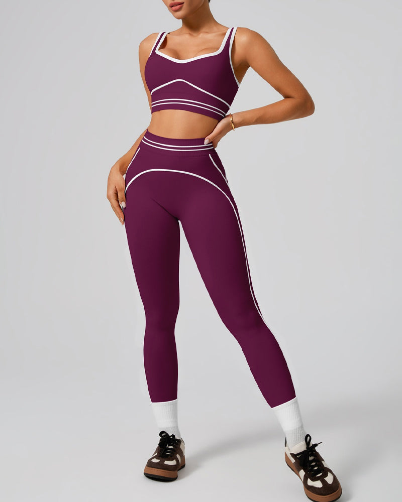 Sports Tank High Waist Yoga Set