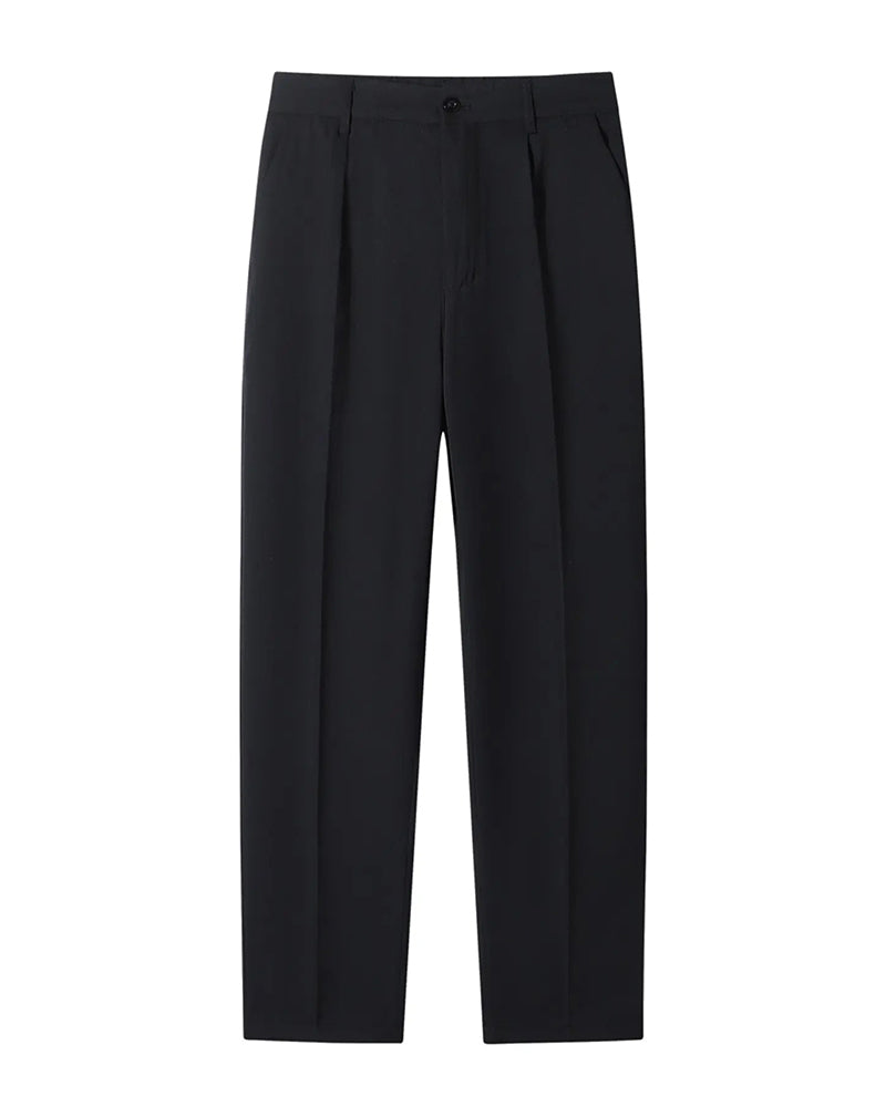 Men'S Pocket Pleated Straight Pants
