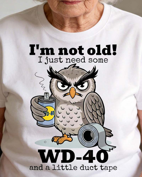 Owl Fun Solid Color Casual T-Shirt