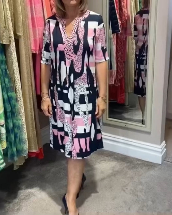 Women's leopard print midi dress