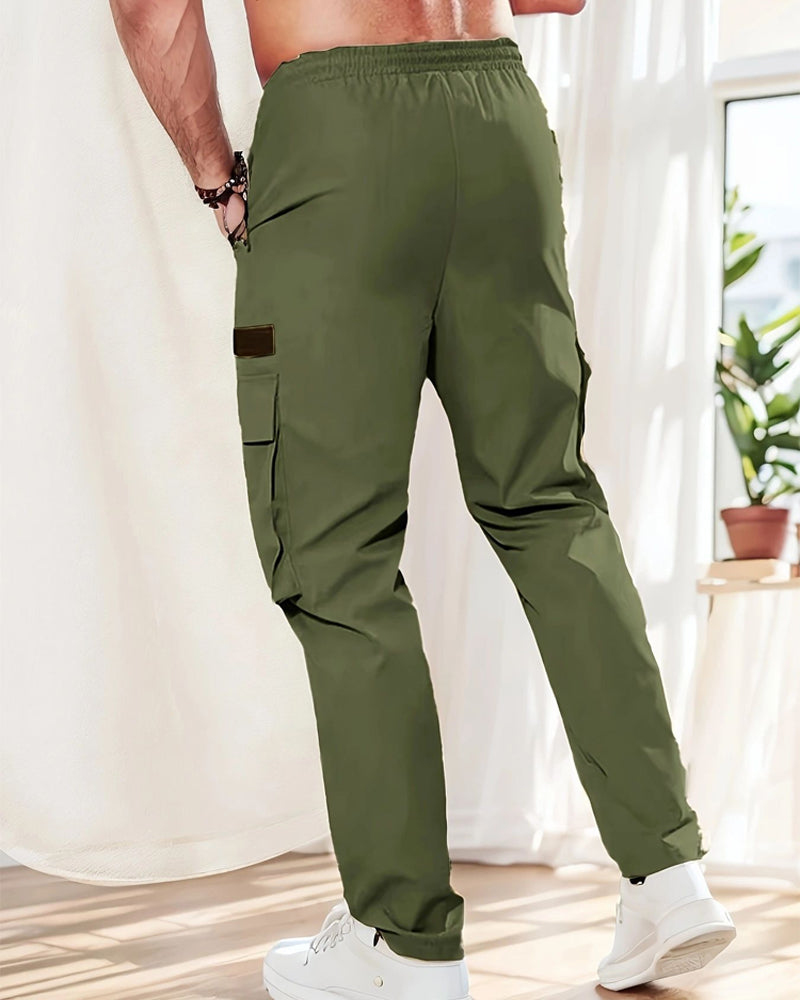 Sporty Multi-Pocket Cargo Pants