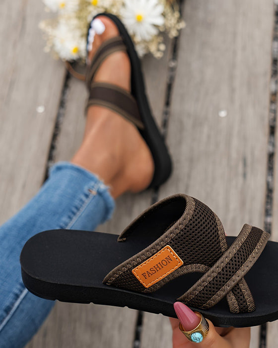 Minimalist Mesh Slip-On Fashionable Slide Sandals