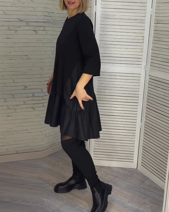 Round neck elegant dress