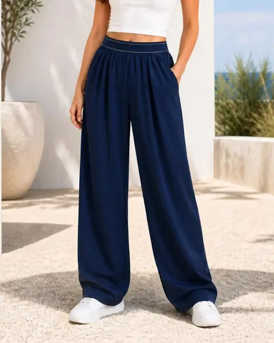 Casual Solid Color Long Pants
