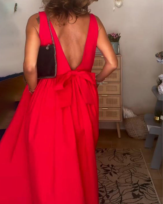 Backless Bow Dress