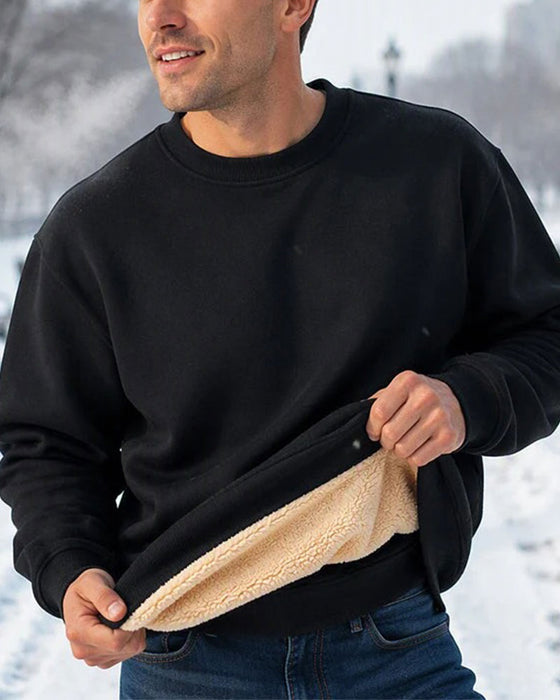 Crew Neck Solid Men's Sweatshirt