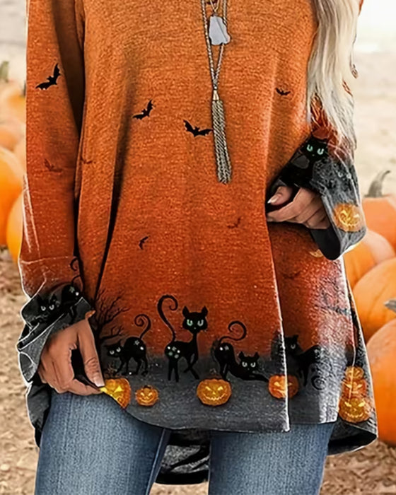 Long Sleeve Round Neck T-Shirt