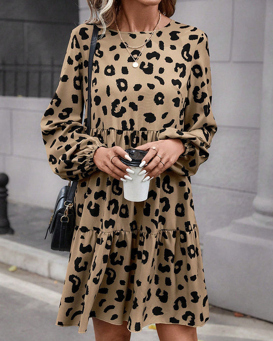 Leopard Long Sleeve Dress
