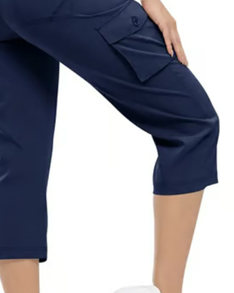 Casual Cropped Multi-Pocket Hiking Pant