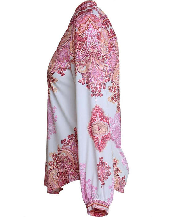 V-Neck Bohemian Loose Top