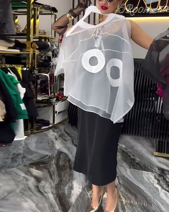 Mesh Cover Up Blouse