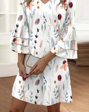 Women's sweet printed dress