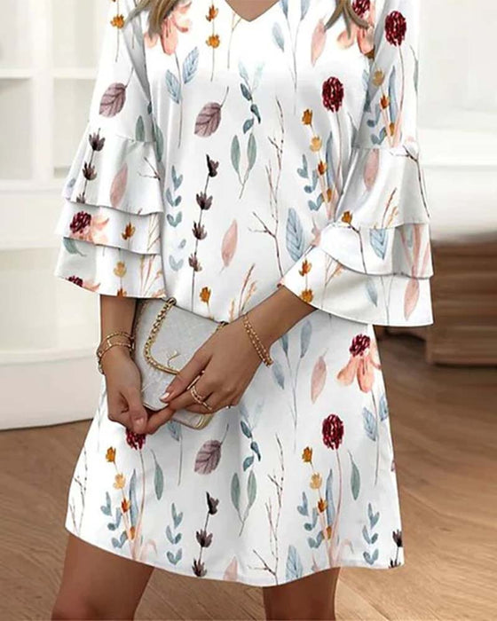 Women's sweet printed dress