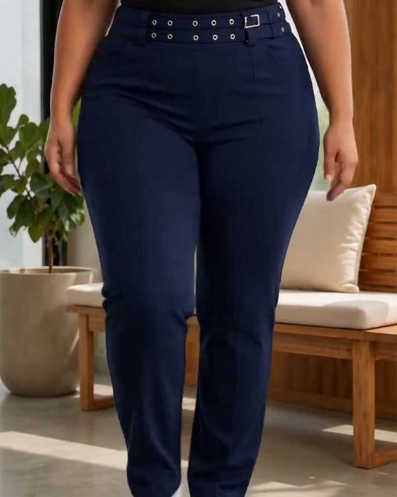 Stylish High Waist Slim Fit Long Pants