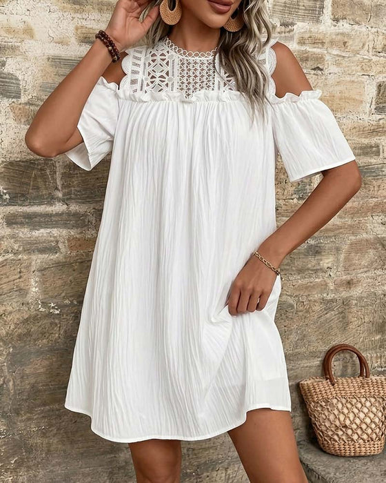 Cut-Out Off-Shoulder Short Dress