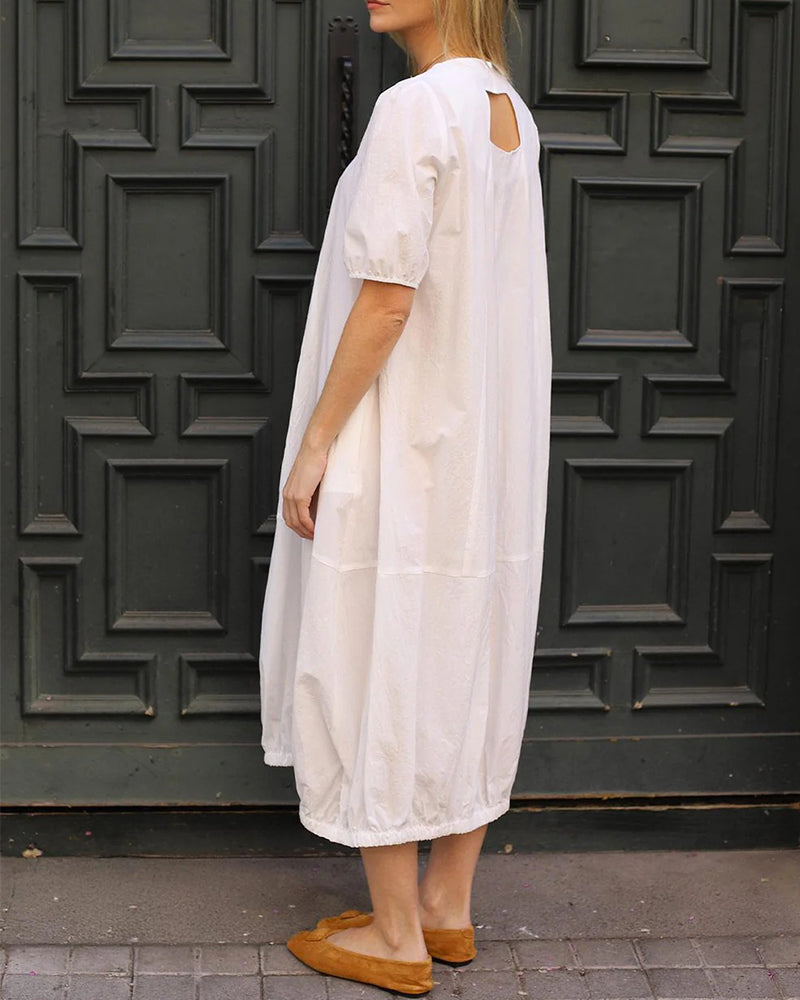 Square Neck Bubble Hem Dress