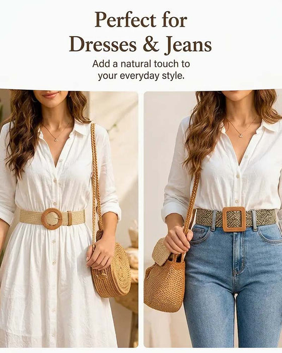 Boho Style Buckle Elastic Belt