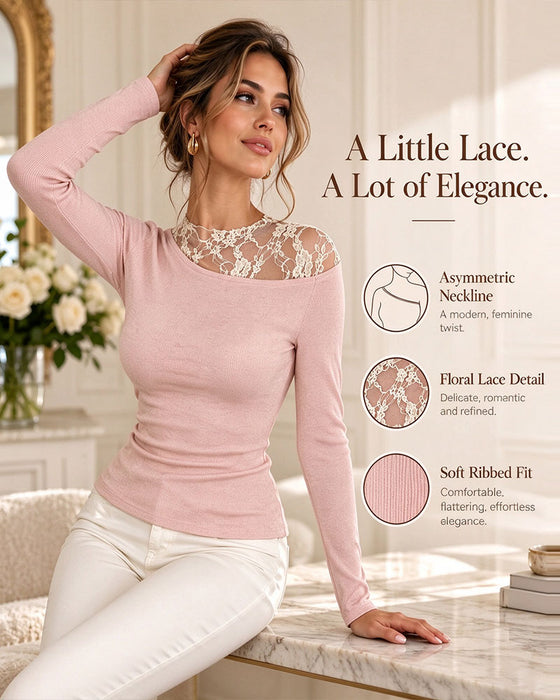 Long Sleeve Patchwork Solid Top