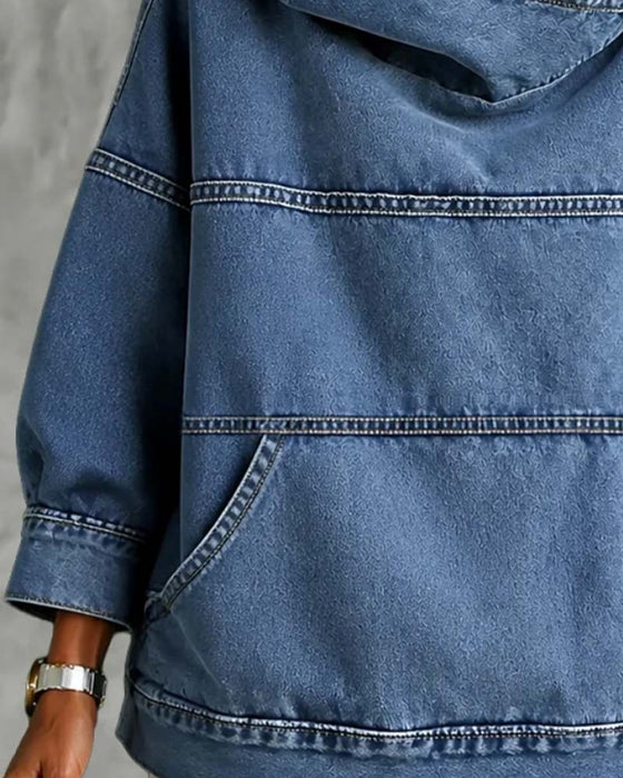 Mock Neck Long Sleeve Casual Top