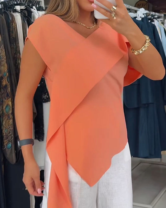 Ruffle Design Fashion Blouse